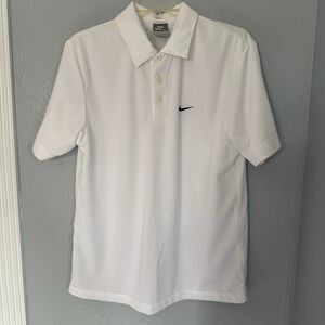 Nike Sportswear Dri-Fit Short Sleeve Shirt Polo White Men's Medium